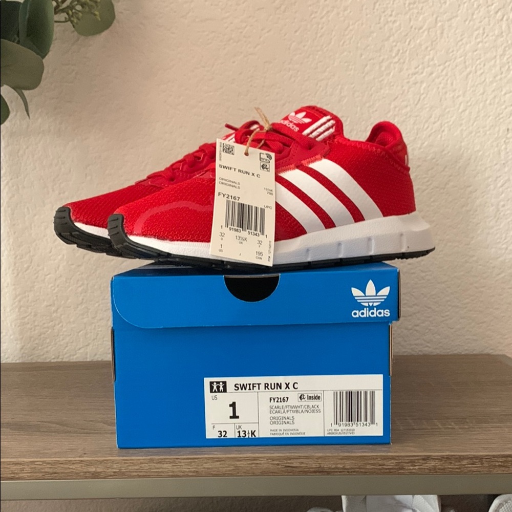 Adidas Kids Swift Run X Red Shoes